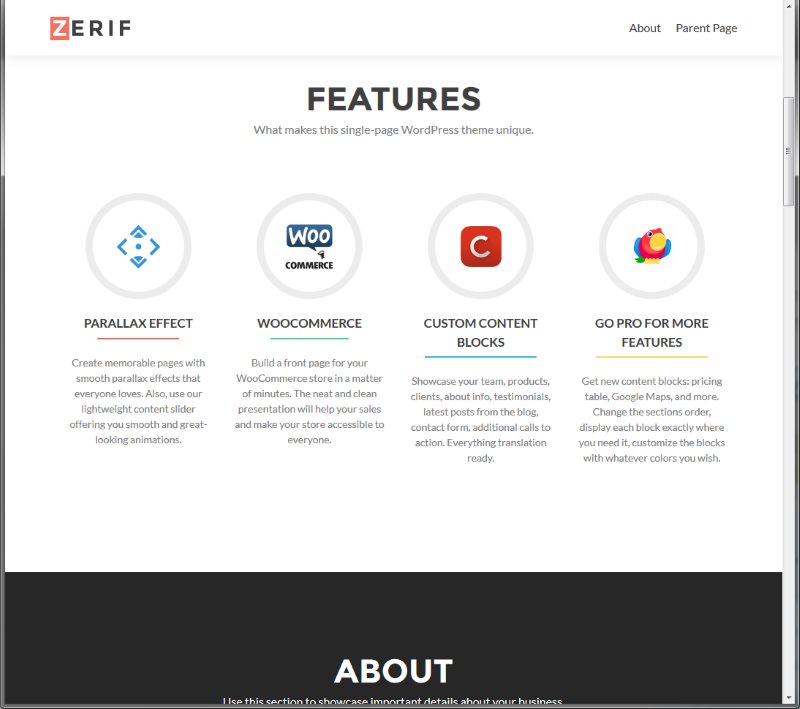 Best Blog Themes for WordPress - Zerif Theme